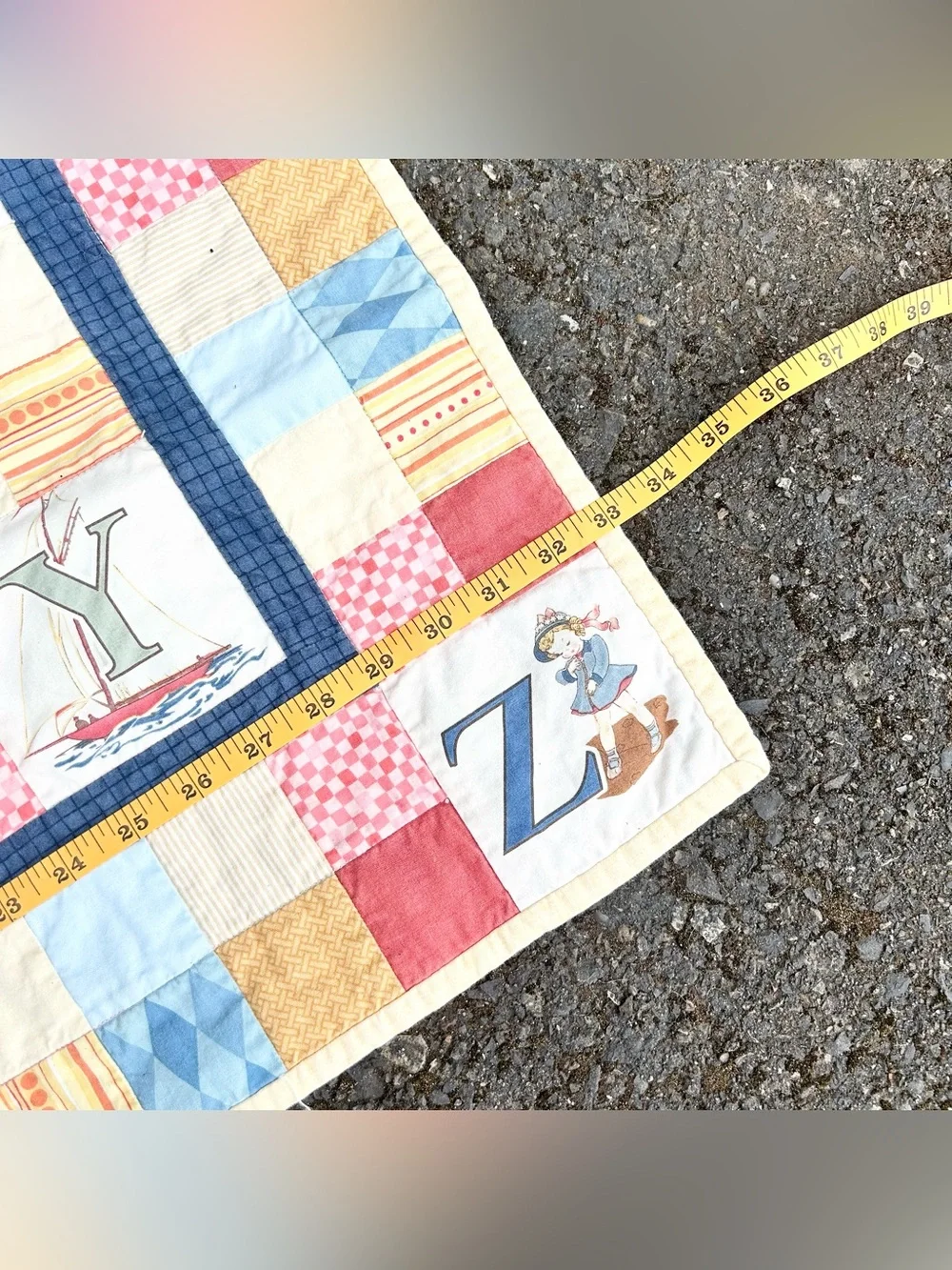 Handmade ABC Quilt Blanket for Baby